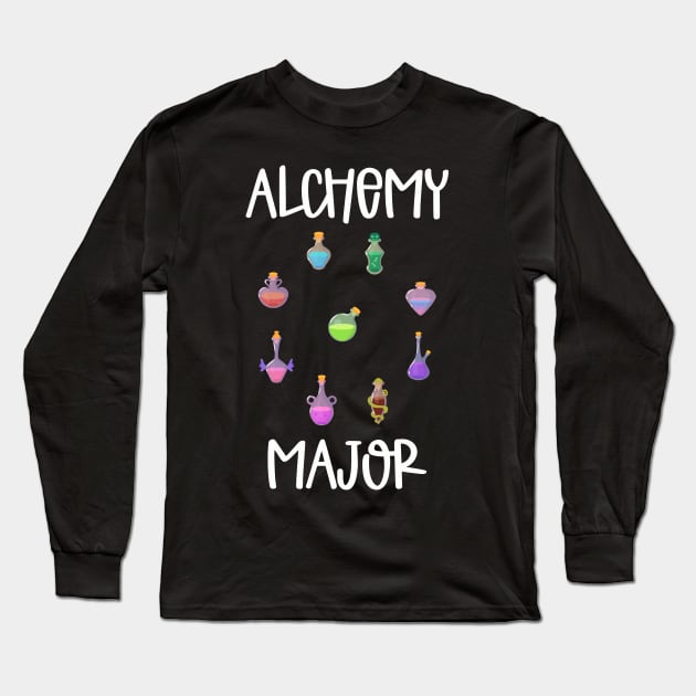 Alchemy Major Potions Long Sleeve T-Shirt by MimicGaming